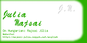 julia majsai business card