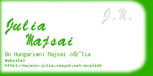 julia majsai business card